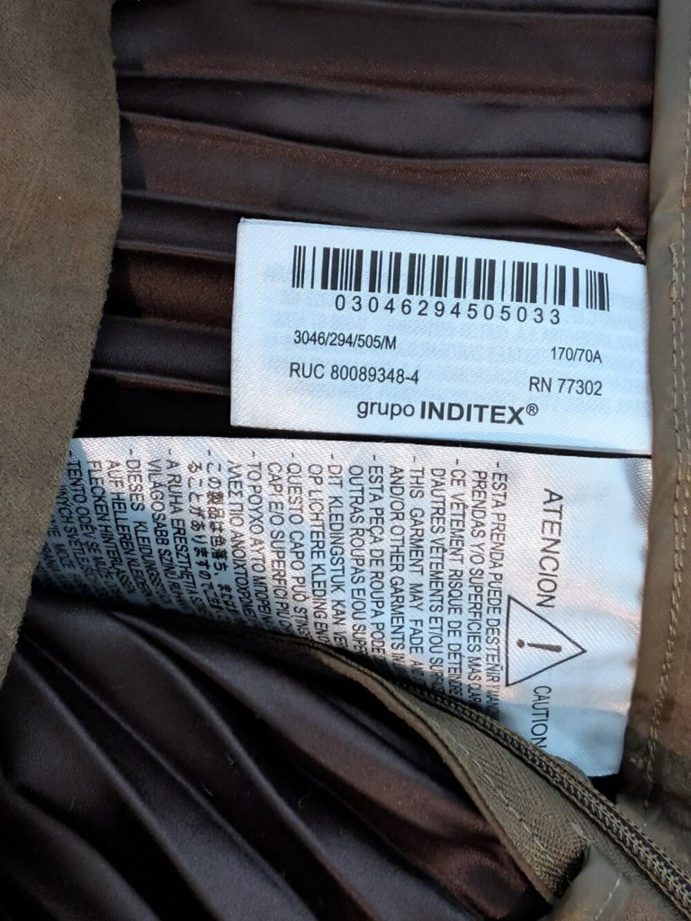 ZARA Faux Suede Pleated Belted Maxi Skirt Dark Olive Size M - Picture 13 of 13